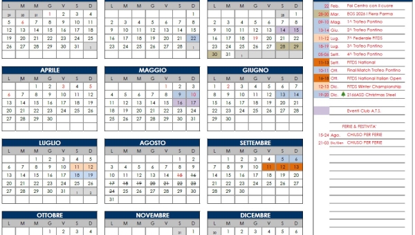 2166ASD calendario sportivo